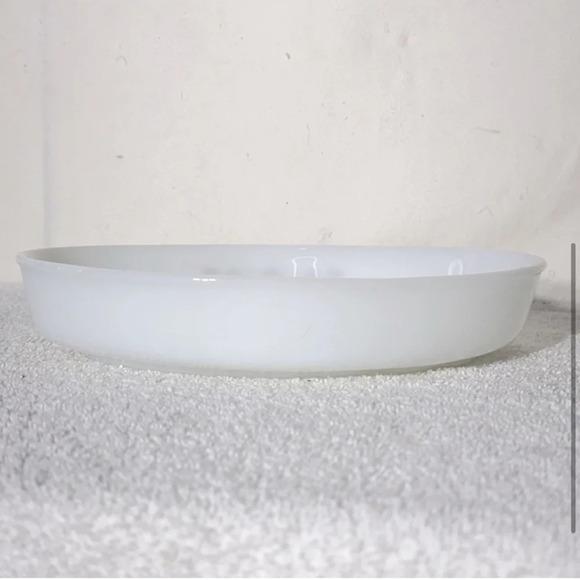 Vintage  Dynaware Pyr-O-Rey Brown Daisy Shallow Oval Milk Glass Casserole Dish - Picture 3 of 10